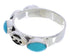 Silver Turquoise Stackable Southwest Jewelry Ring Size 5-3/4 UX34783
